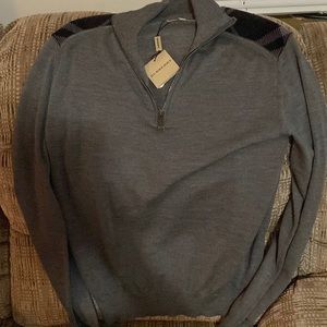 Burberry Merino wool quarter zip sweater